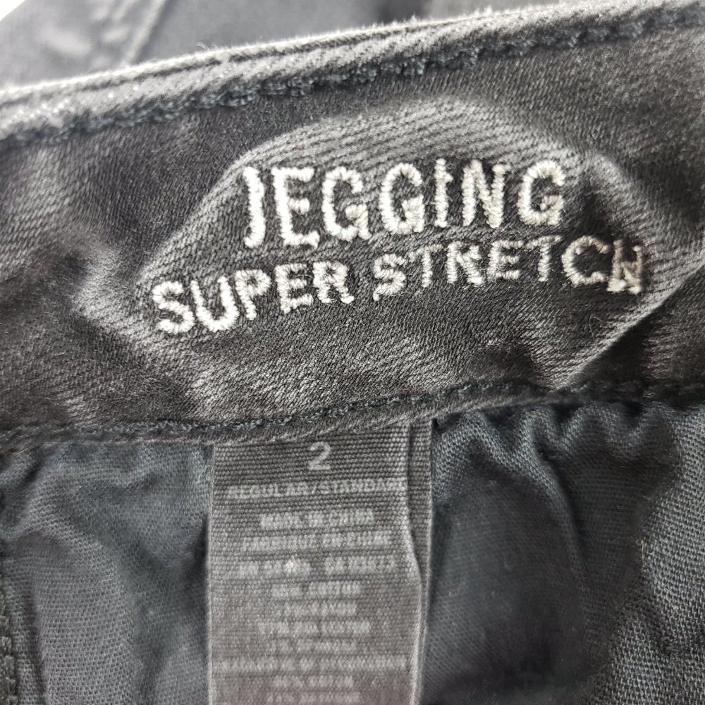 American eagle distressed black jeggings size 2 - Picture 3 of 5